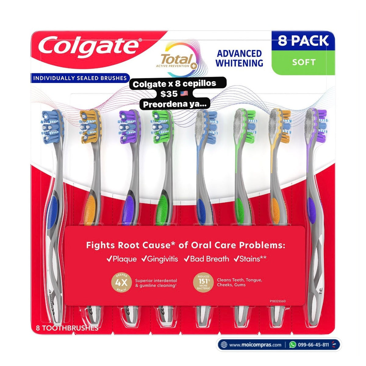 Colgate cepillos dentales x8 - Moi Compras