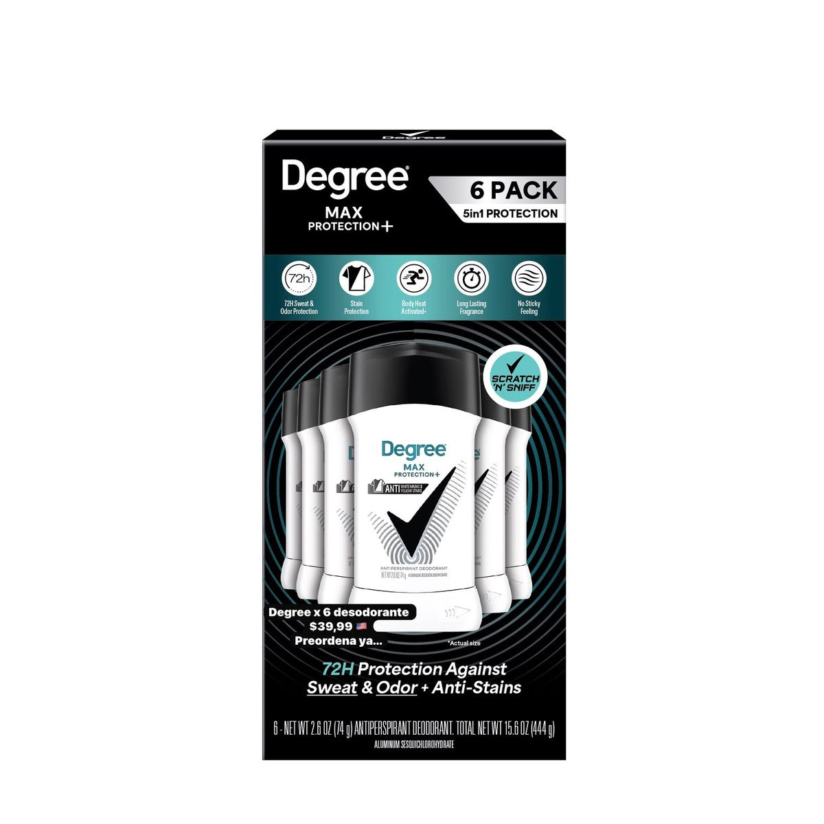 Degree desodorante x6 - Moi Compras