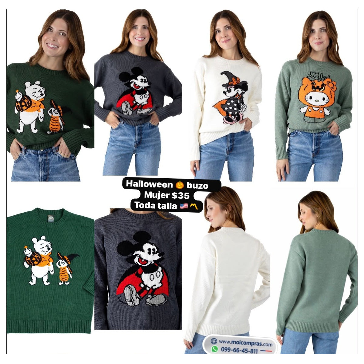 Buzo tejido Halloween para mujer - Moi Compras