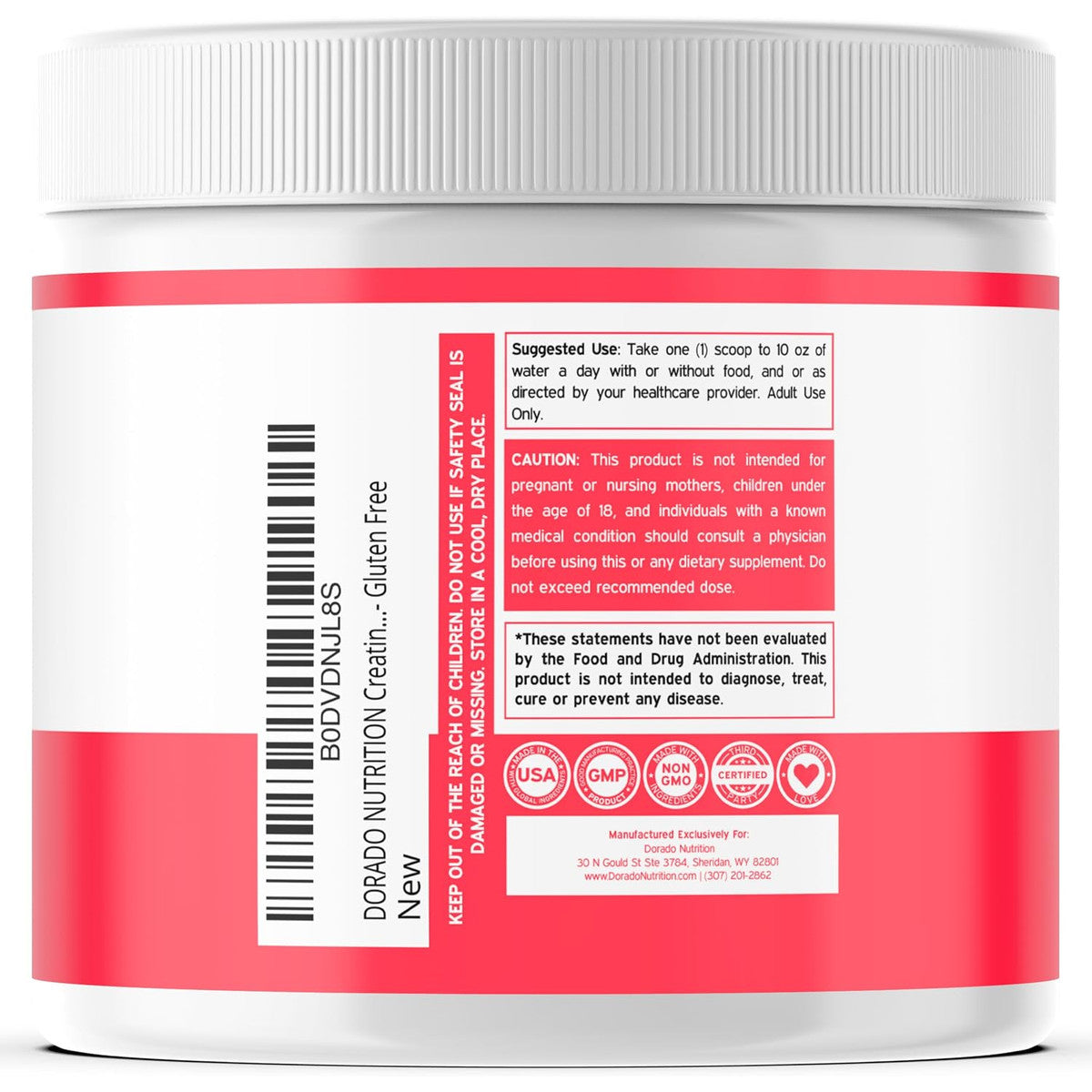 Creatina para Mujer con Colágeno y BCAA - 30 Porciones - 5 G - 5000 mg - 1000 mg
