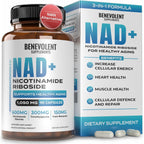 Benevolent NAD+ Suplemento de 1050 mg - 90 cápsulas
