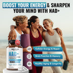 Benevolent NAD+ Suplemento de 1050 mg - 90 cápsulas