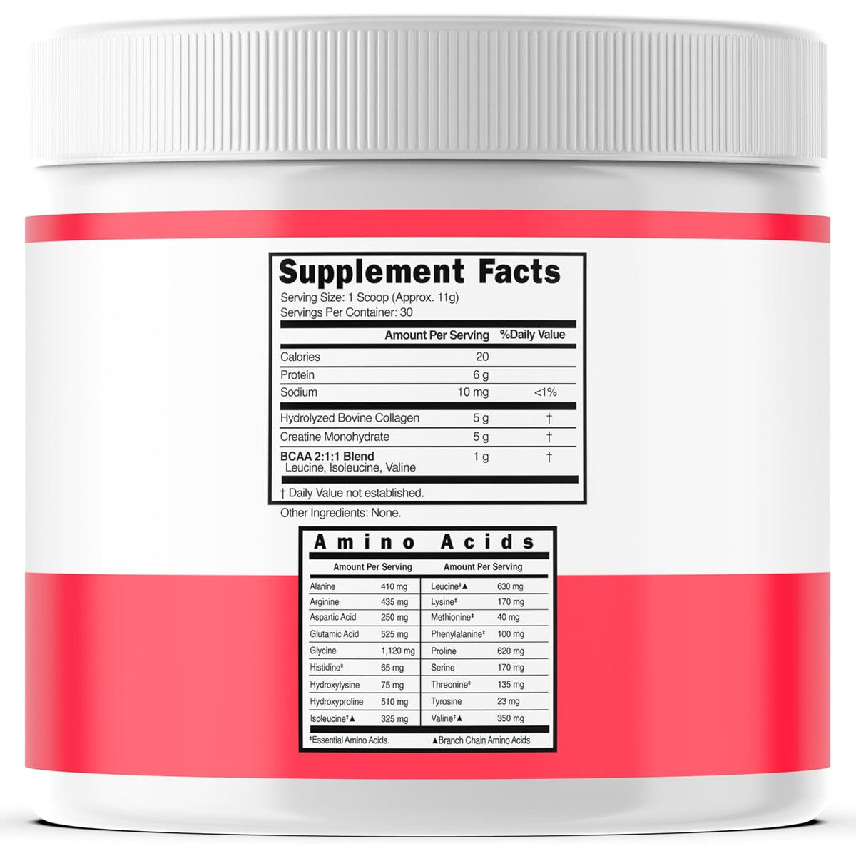 Creatina para Mujer con Colágeno y BCAA - 30 Porciones - 5 G - 5000 mg - 1000 mg