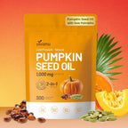 Vivo Nu Aceite de semilla de calabaza con cápsulas de palma enana americana - 300 cápsulas